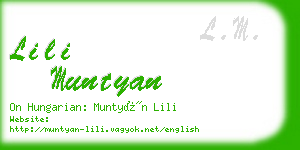 lili muntyan business card